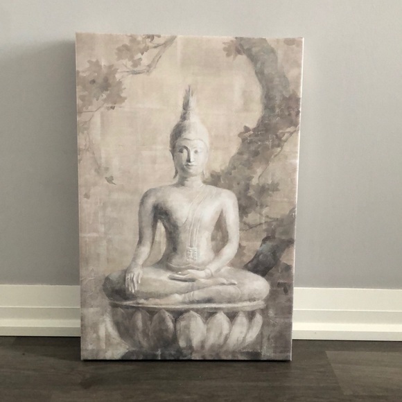 Buddha Canvas Print Neutral Colours - Picture 1 of 3
